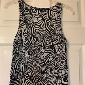 Sleeveless Zebra Print Blouse. Small